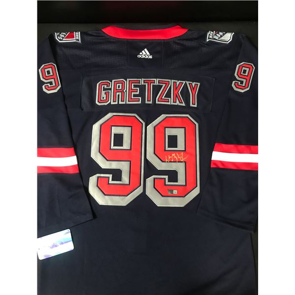 WAYNE GRETZKY SIGNED New York RANGERS CUSTOM JERSEY - ACE COA