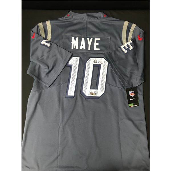 DRAKE MAYE SIGNED New England PATRIOTS CUSTOM JERSEY - ACE COA