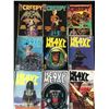 Image 1 : LOT OF 9 MATURE COMICS - CREEPY AND HEAVY METAL