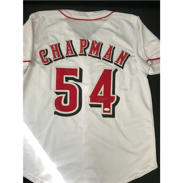AROLDIS CHAPMAN SIGNED CINCINATTI REDS JERSEY - JSA COA