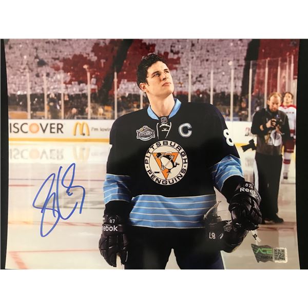 SIDNEY CROSBY SIGNED 8X10 - ACE COA