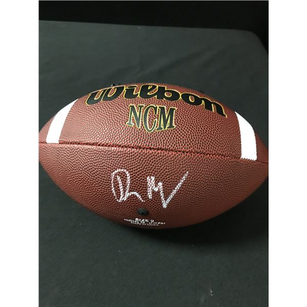 DRAKE MAYE SIGNED FOOTBALL (ACE COA)