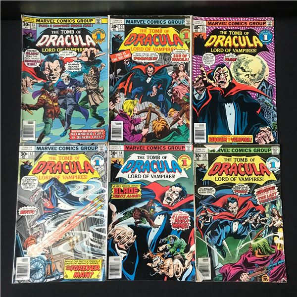 LOT OF 6 THE TOMB OF DRACULA COMICS - MARVEL COMICS