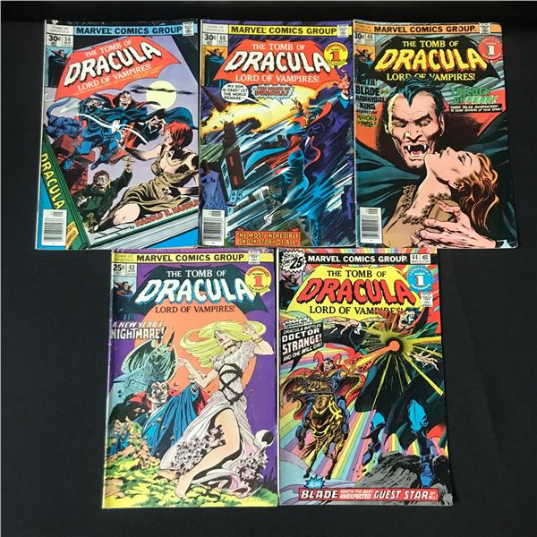 LOT OF 5 TOMB OF DRACULA COMICS - MARVEL COMICS