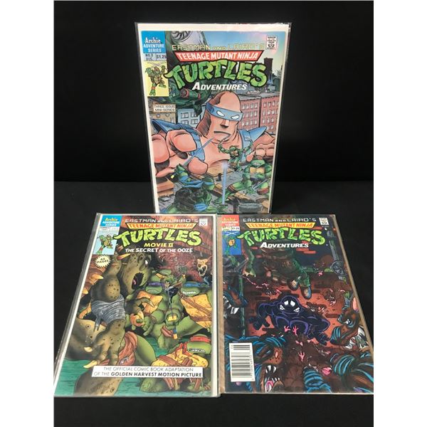 LOT OF 3 TEENAGE MUTANT NINJA TURTLES COMICS - ARCHIE