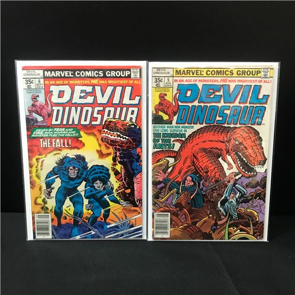 LOT OF 2 DEVIL DINOSAUR COMICS #5-6 - MARVEL COMICS