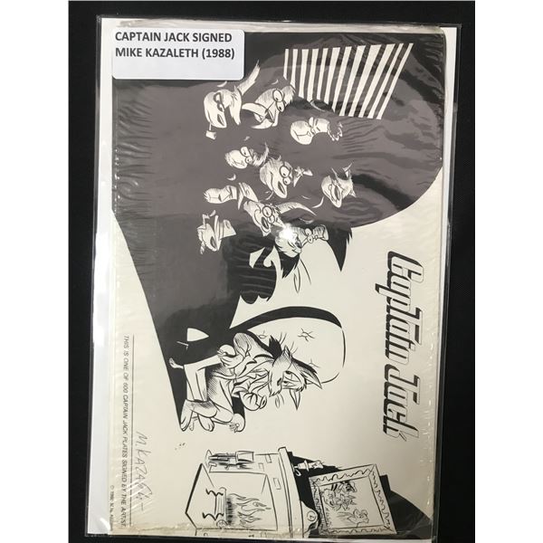 MIKE KAZALETH SIGNED CAPTAIN JACK 1988 COMIC