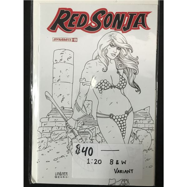 1:20 VARIANT RED SONJA NO.1 BLACK AND WHITE VARIANT