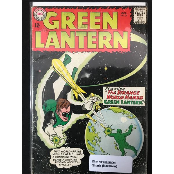 DC COMICS GREEN LANTERN NO.24 1ST APP SHARK