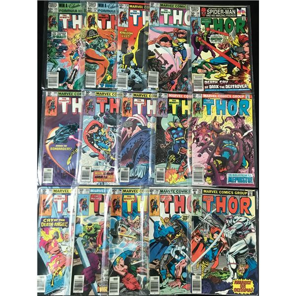 LOT OF 17 THE MIGHTY THOR COMIC BOOKS