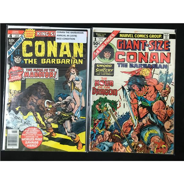 AMARVEL COMIC CONAN THE BARBARIAN COMIC BOOK LOT