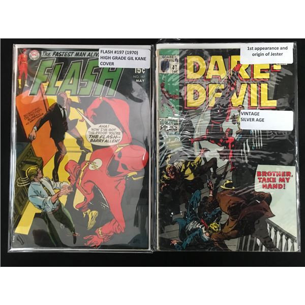 AFLASH AND DAREDEVIL SILVER AGE COMIC BOOK LOT