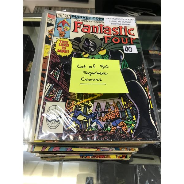 LOT OF 50 SUPERHERO COMIC BOOK LOT