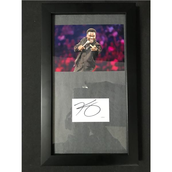 KEVIN HART SIGNED AND FRAMED INDEX CARD (JSA COA)