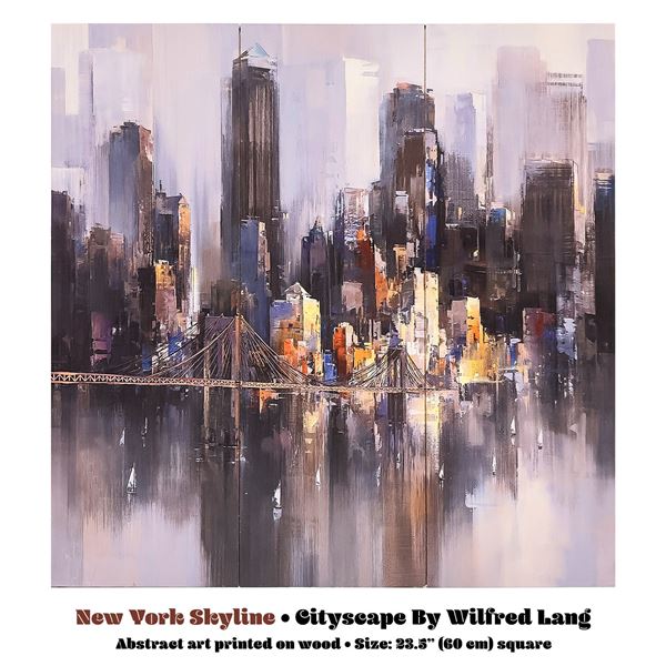 ABSTRACT NEW YORK SKYLINE CITYSCAPE WILFRED LANG