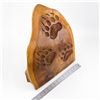 Image 11 : BEAR PAWS TRACKS WOOD CARVING ART SCULPTURE