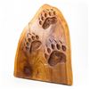 Image 2 : BEAR PAWS TRACKS WOOD CARVING ART SCULPTURE