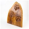 Image 4 : BEAR PAWS TRACKS WOOD CARVING ART SCULPTURE