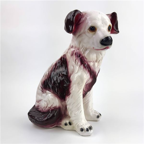 VTG MEXICO PLASTER POTTERY DOG COIN PIGGY BANK