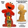 Image 1 : 33.5” WOODEN ELMO CUTOUT SESAME STREET MUPPET