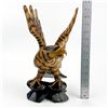 Image 12 : VINTAGE HAND CARVED WOODEN 13” EAGLE SCULPTURE