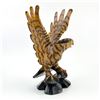 Image 5 : VINTAGE HAND CARVED WOODEN 13” EAGLE SCULPTURE