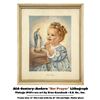 Image 1 : VTG MID-CENTURY 1940’S ERA HER PRAYER LITHO PRINT