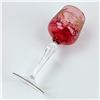 Image 10 : ORNATE GILDED BOHEMIAN CRANBERRY WINE GLASSES
