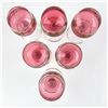 Image 9 : ORNATE GILDED BOHEMIAN CRANBERRY WINE GLASSES