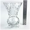 Image 12 : VINTAGE FOOTED IMPERLUX CRYSTAL FLOWER VASE