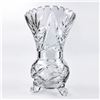 Image 2 : VINTAGE FOOTED IMPERLUX CRYSTAL FLOWER VASE