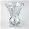Image 4 : VINTAGE FOOTED IMPERLUX CRYSTAL FLOWER VASE