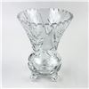 Image 5 : VINTAGE FOOTED IMPERLUX CRYSTAL FLOWER VASE