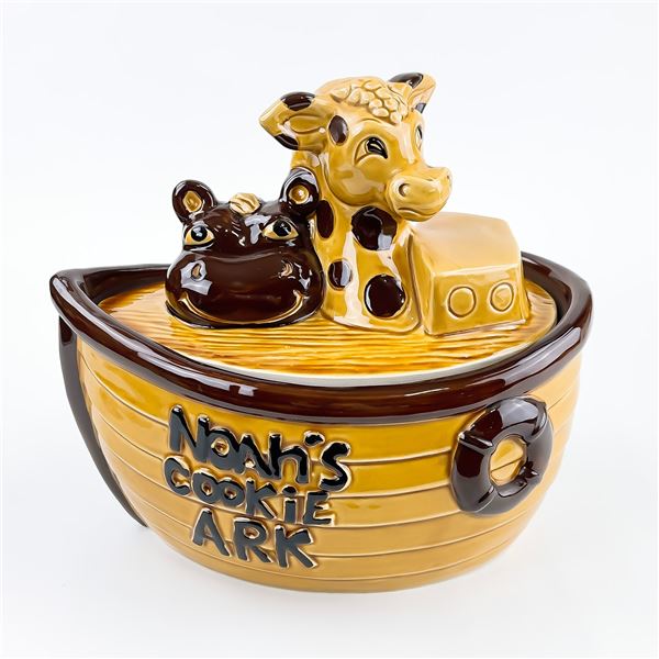 CERAMIC GIFTCRAFT NOAHS ARK COOKIE JAR SCULPTURE