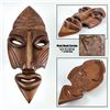 Image 1 : 16.5” FACE MASK WOOD CARVING SCULPTURE - SIGNED