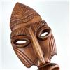 Image 3 : 16.5” FACE MASK WOOD CARVING SCULPTURE - SIGNED