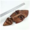 Image 5 : 16.5” FACE MASK WOOD CARVING SCULPTURE - SIGNED