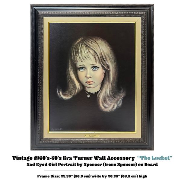 VTG 60'S-70'S ERA SAD EYED GIRL THE LOCKET PICTURE