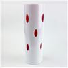 Image 6 : VTG BOHEMIAN CUT-TO-CLEAR CRANBERRY GLASS VASE