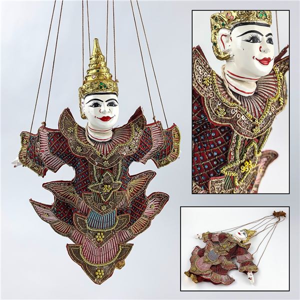 VTG WOODEN BURMESE MARIONETTE YOKE THE PUPPET