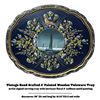 Image 1 : FLORAL HAND PAINTED WOODEN TOLEWARE TRAY ART