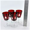 Image 11 : VTG RUBY RED CRISTAL D’ARQUES GOTHIC ARCH GLASSES
