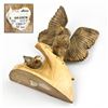Image 11 : VTG HAND CARVED WOODEN EAGLE EAGLET SCULPTURE