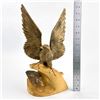 Image 12 : VTG HAND CARVED WOODEN EAGLE EAGLET SCULPTURE