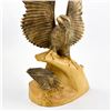 Image 9 : VTG HAND CARVED WOODEN EAGLE EAGLET SCULPTURE