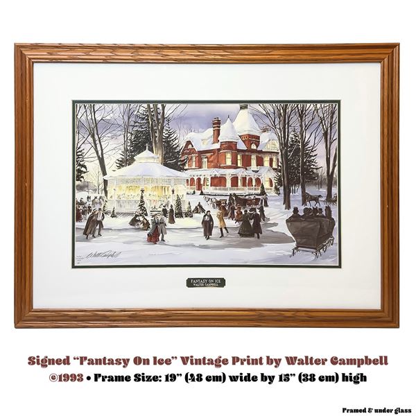 SIGNED FANTASY ON ICE LITHO BY WALTER CAMPBELL