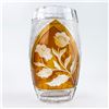 Image 12 : VTG JULIA POLAND CUT-TO-CLEAR CRYSTAL FLOWER VASE