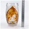 Image 16 : VTG JULIA POLAND CUT-TO-CLEAR CRYSTAL FLOWER VASE