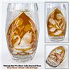 Image 1 : VTG JULIA POLAND CUT-TO-CLEAR CRYSTAL FLOWER VASE