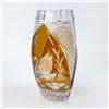 Image 2 : VTG JULIA POLAND CUT-TO-CLEAR CRYSTAL FLOWER VASE